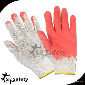 SRSAFETY 10G gestrickter Polycotton Latex Arbeitshandschuh, ökonomischer Stil